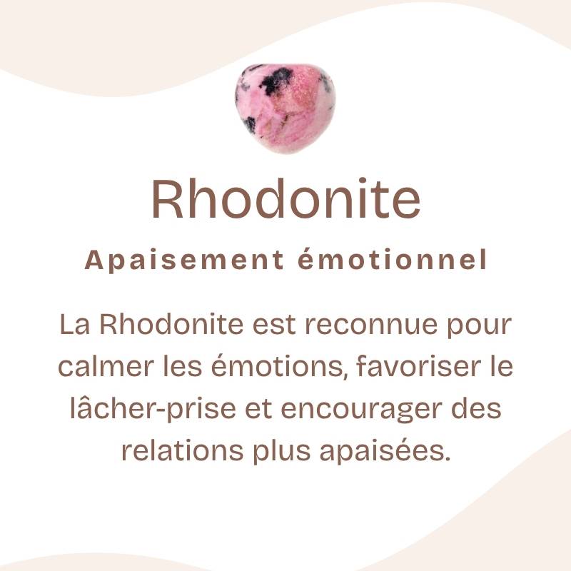 Bracelet "Soin" en Rhodonite De Madagascar