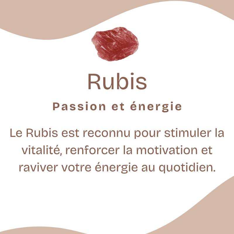 Bracelet "Énergie" en Rubis [RARE] à facettes