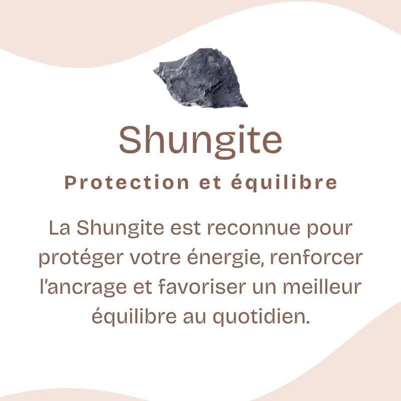 Pierre roulée "Barrière" en Shungite (Lot de 2 pièces)