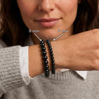 Bracelet "Bouclier" en Obsidienne