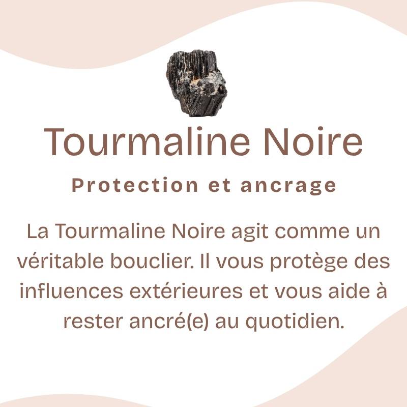 Pendentif "Absorption" Goutte en Tourmaline Noire