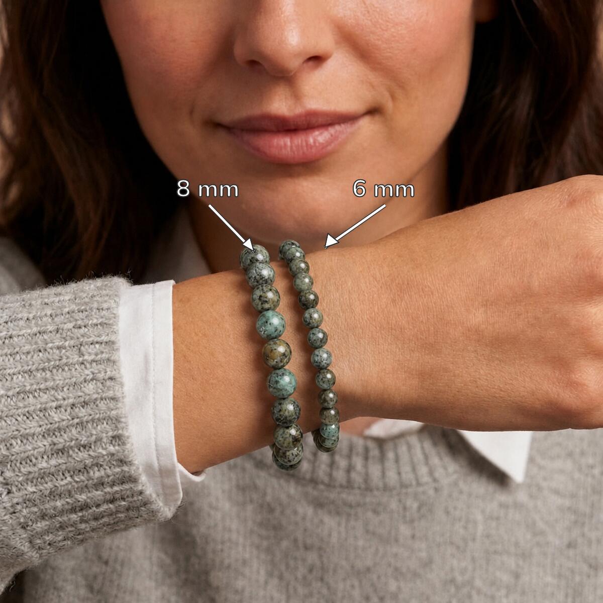 Bracelet "Positif" en Turquoise Verte