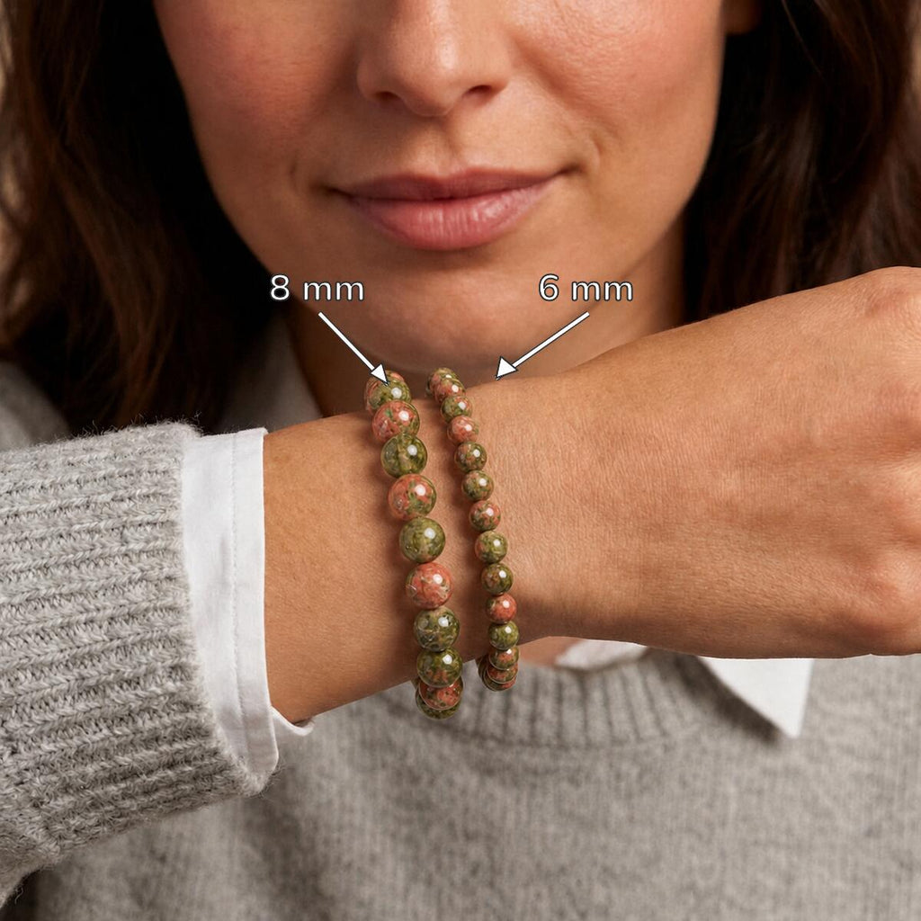 Bracelet "Apprentissage" en Unakite