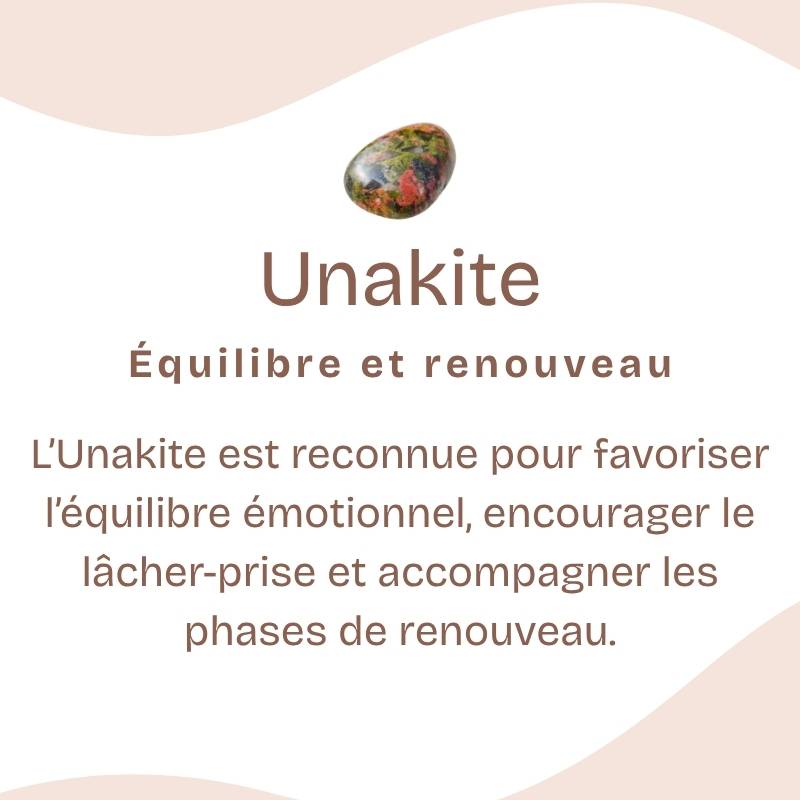Bracelet "Apprentissage" en Unakite