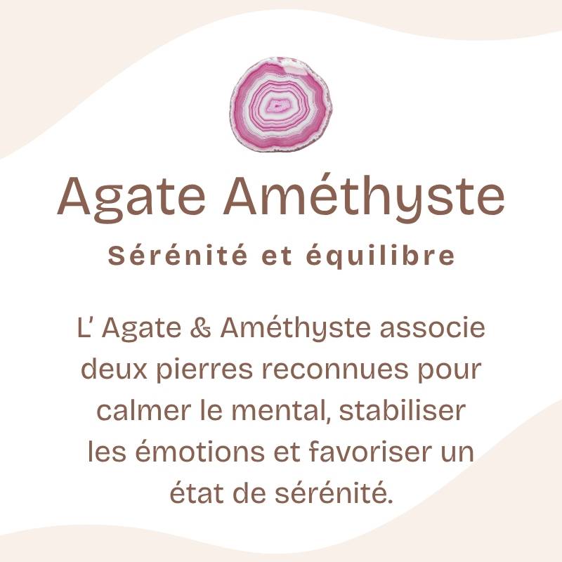 Bracelet "Spiritualité" en Améthyste & Agate Violette
