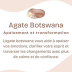 Bracelet roulé "Chance" en Agate du Botswana