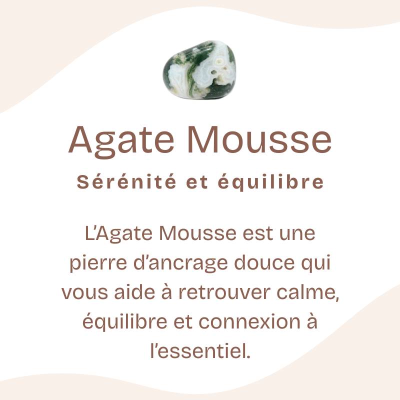 Bracelet "Courage" en Agate Mousse Chip