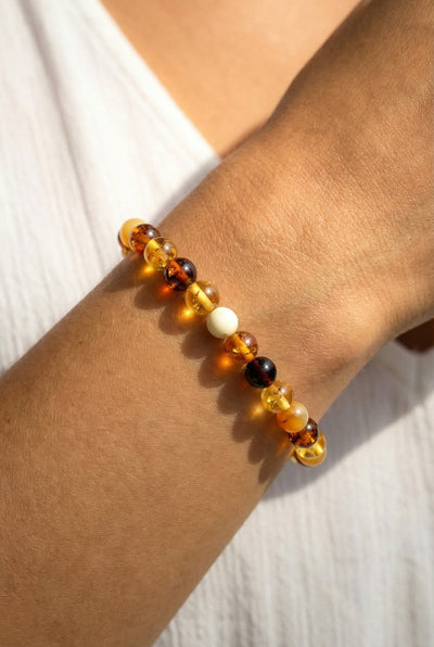 Pendentif Goutte D'Eau Angelite Avec Bracelet Cuir - Bijou Protection Pierre Naturelle