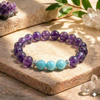 Bracelet "Anti-Stress" en Amazonite & Améthyste
