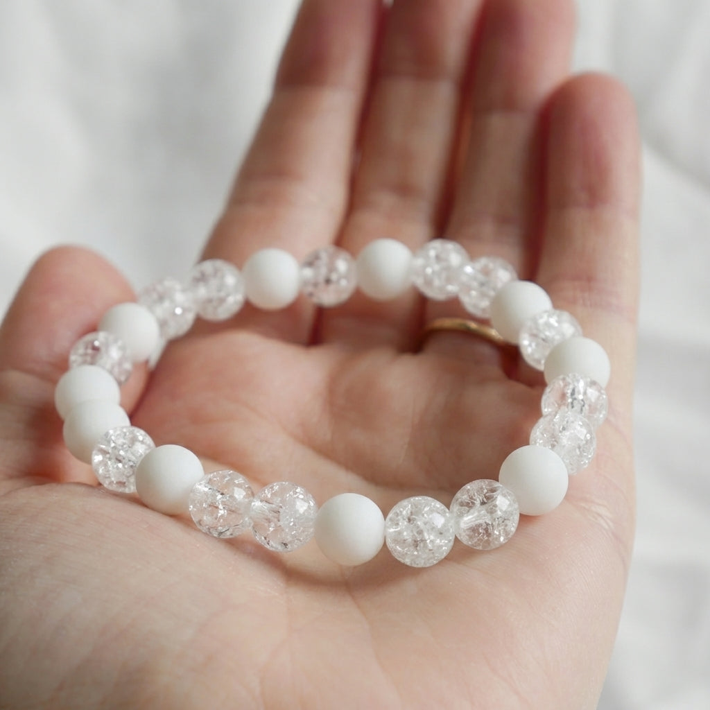 Bracelet "Amplificateur" en Quartz brisé (Cristal de Roche)