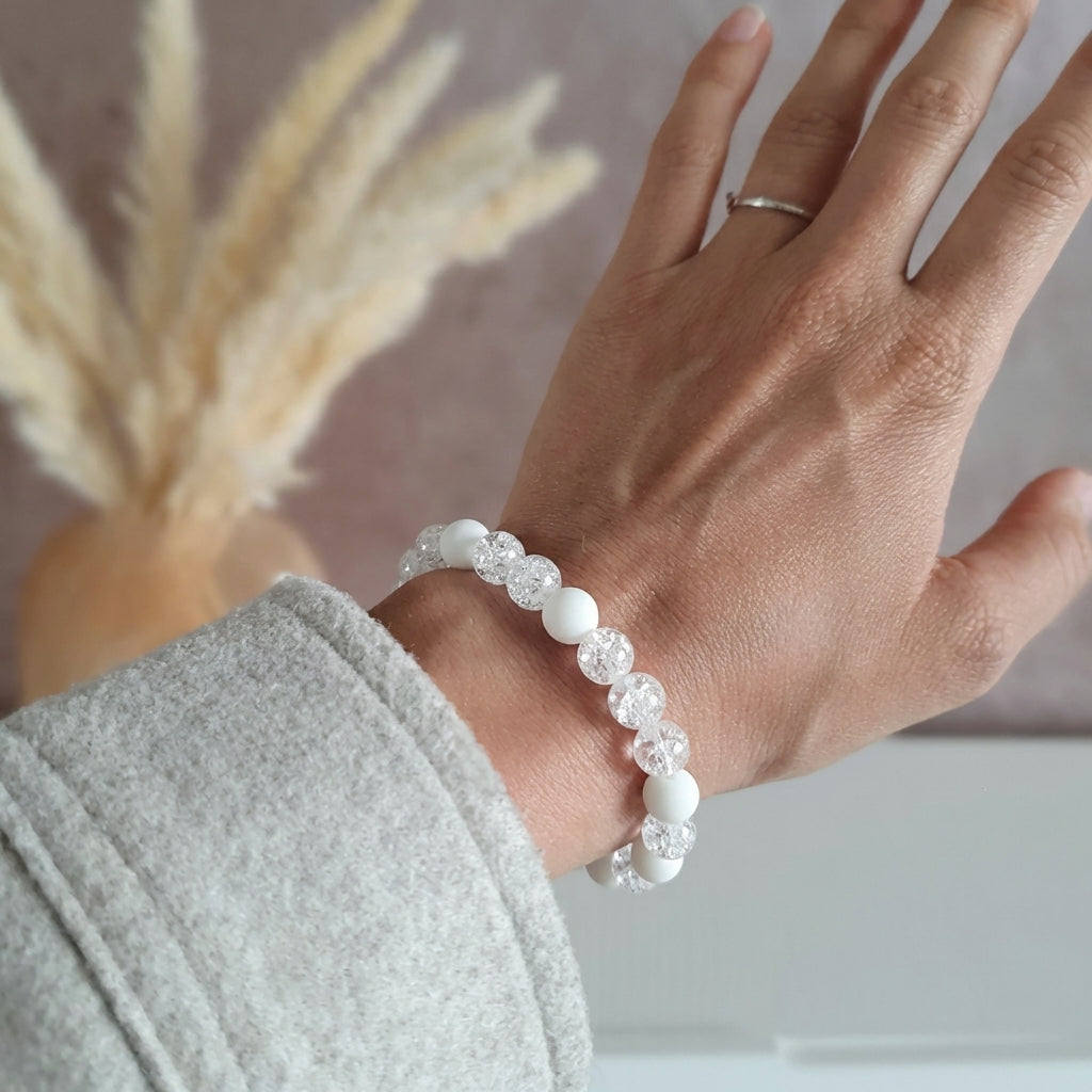 Bracelet "Amplificateur" en Quartz brisé (Cristal de Roche)