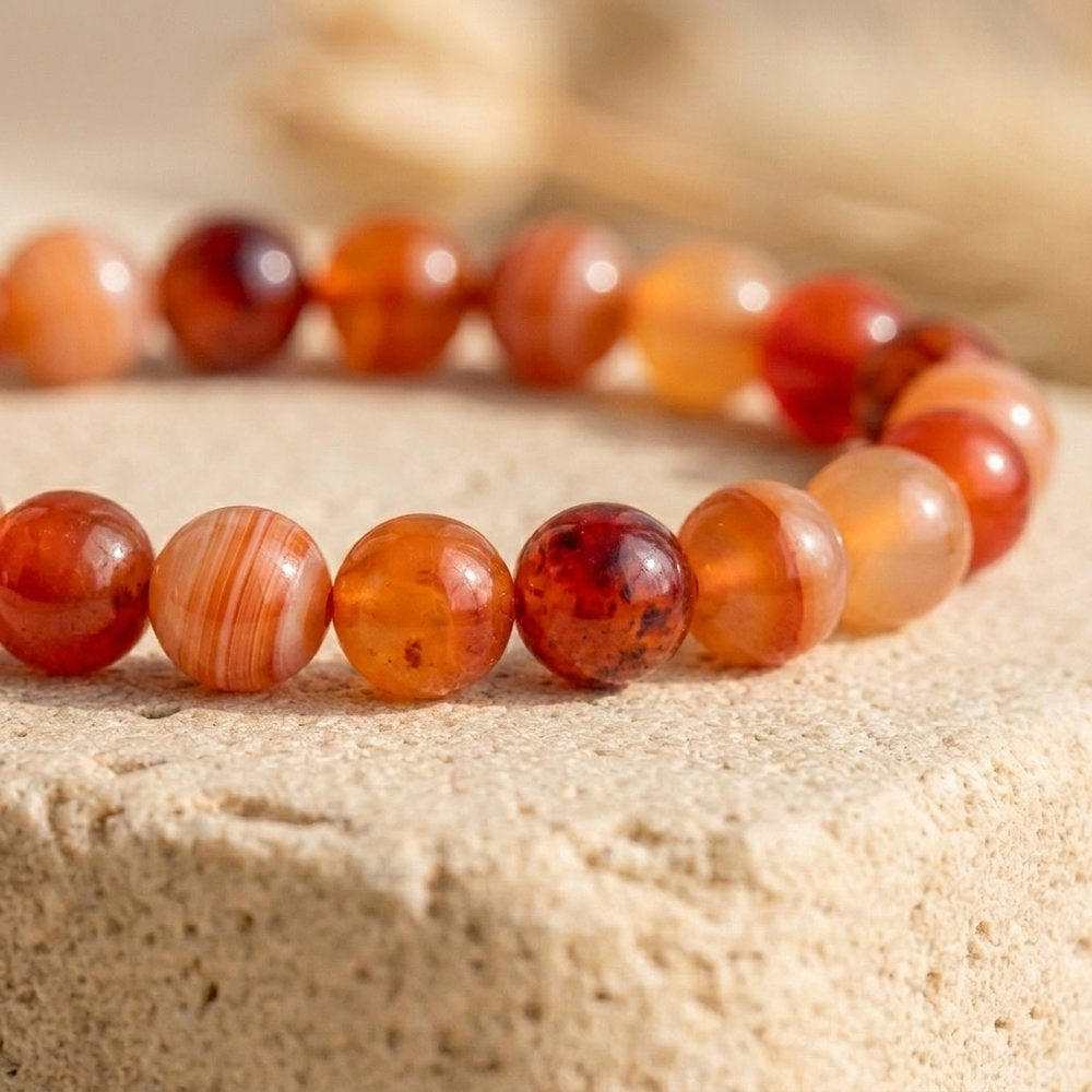 Bracelet "Ancrage Doux" en Cornaline