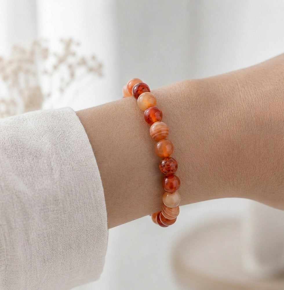 Bracelet "Ancrage Doux" en Cornaline