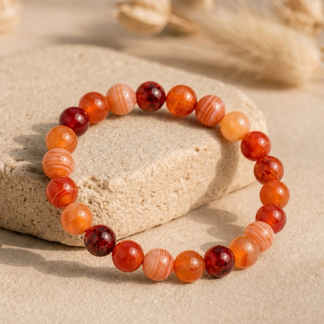 Bracelet "Ancrage Doux" en Cornaline