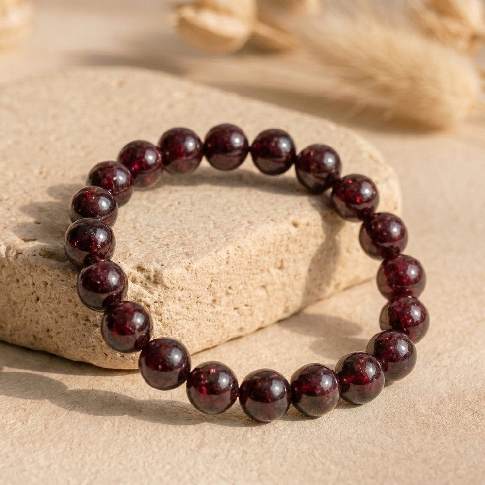 Bracelet "Assurance" en Grenat