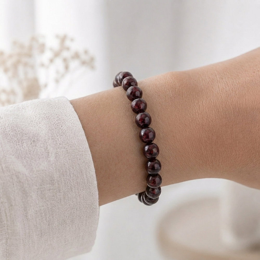Bracelet "Assurance" en Grenat