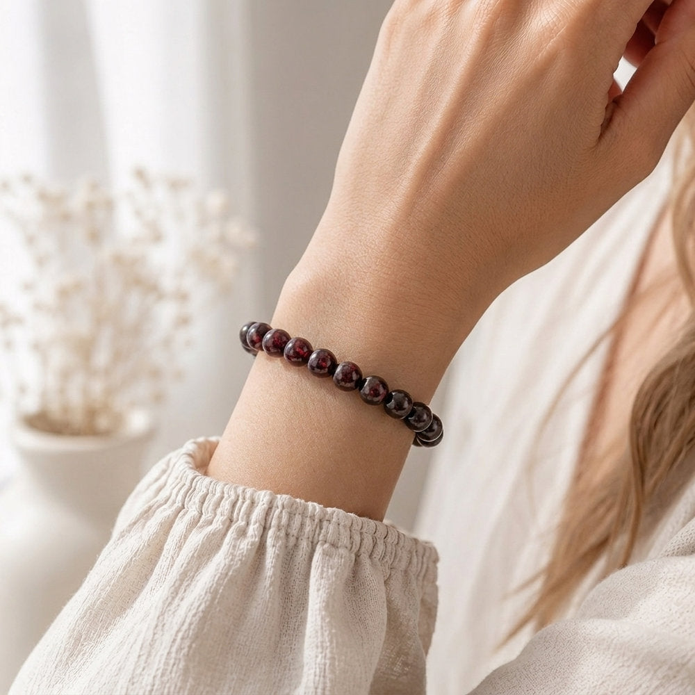 Bracelet "Assurance" en Grenat
