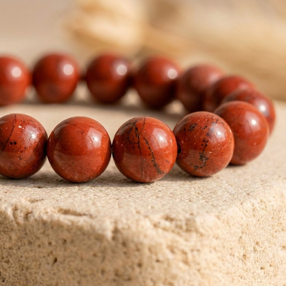 Bracelet "Protecteur" en Jaspe Rouge