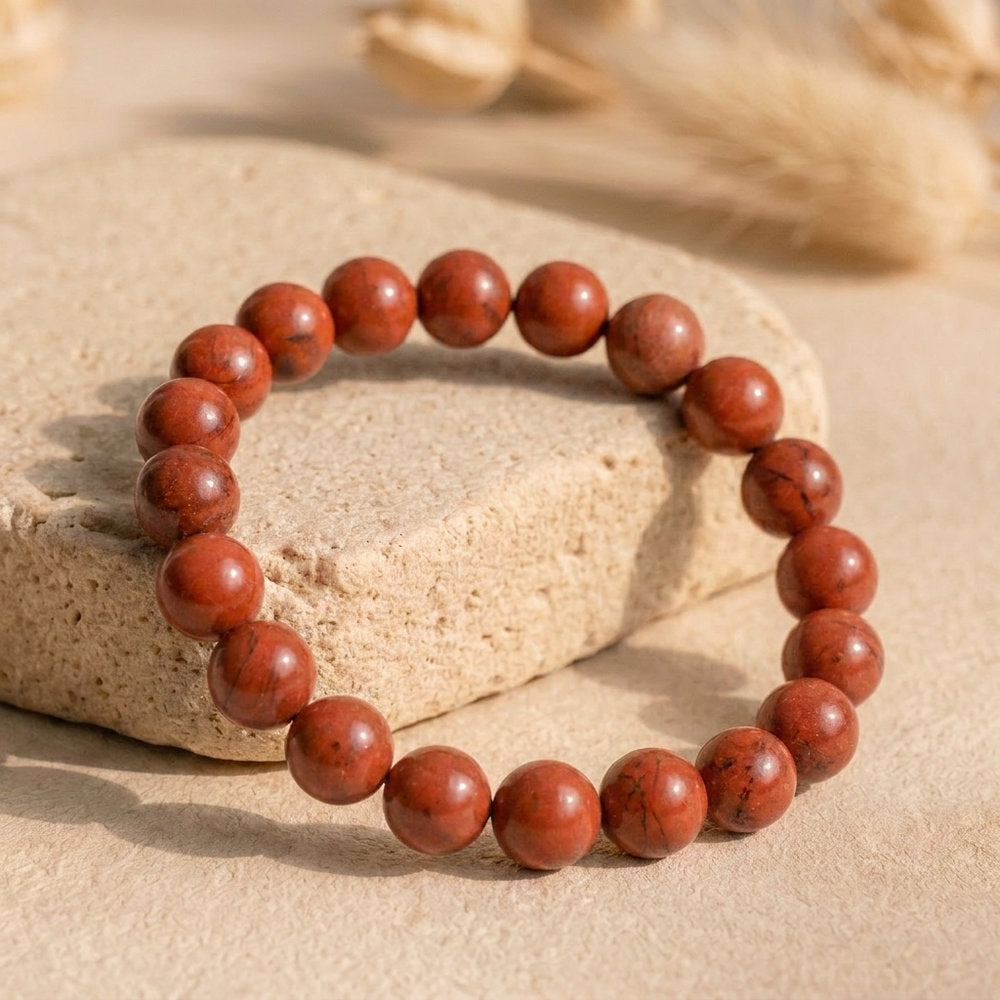Bracelet "Protecteur" en Jaspe Rouge