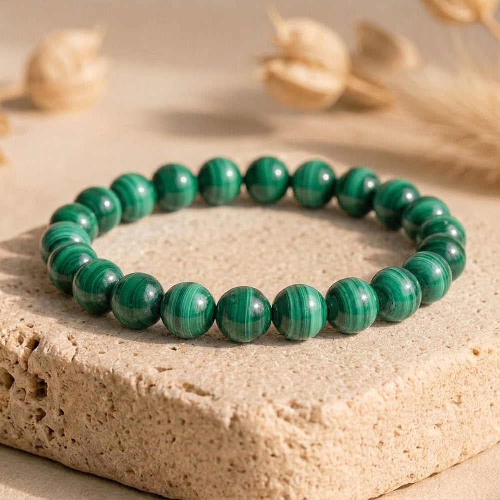 Bracelet "Paix" en Malachite
