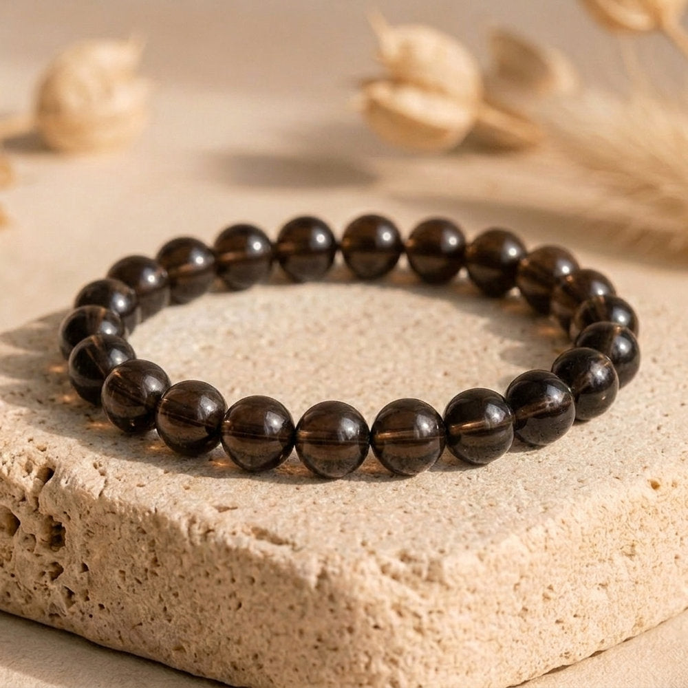 Bracelet "Lucidité" en Quartz Fumé