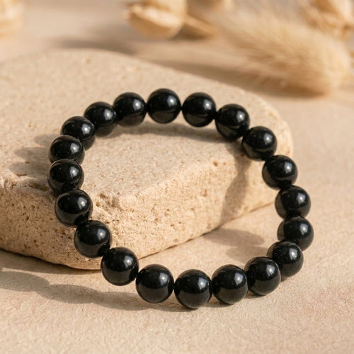Bracelet "Bouclier" en Obsidienne