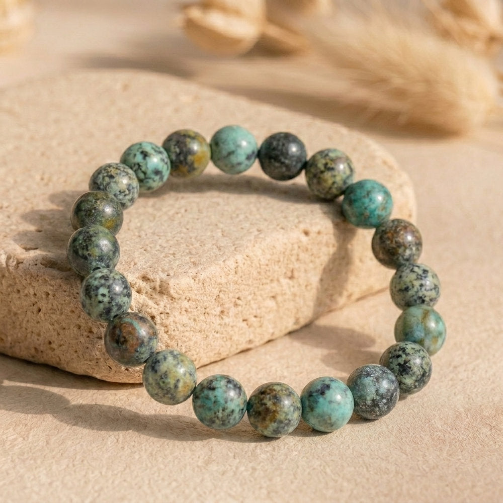 Bracelet "Positif" en Turquoise Verte