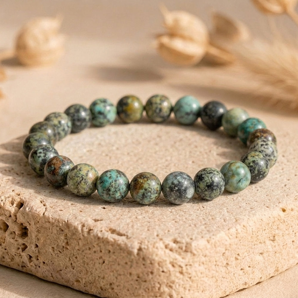 Bracelet "Positif" en Turquoise Verte