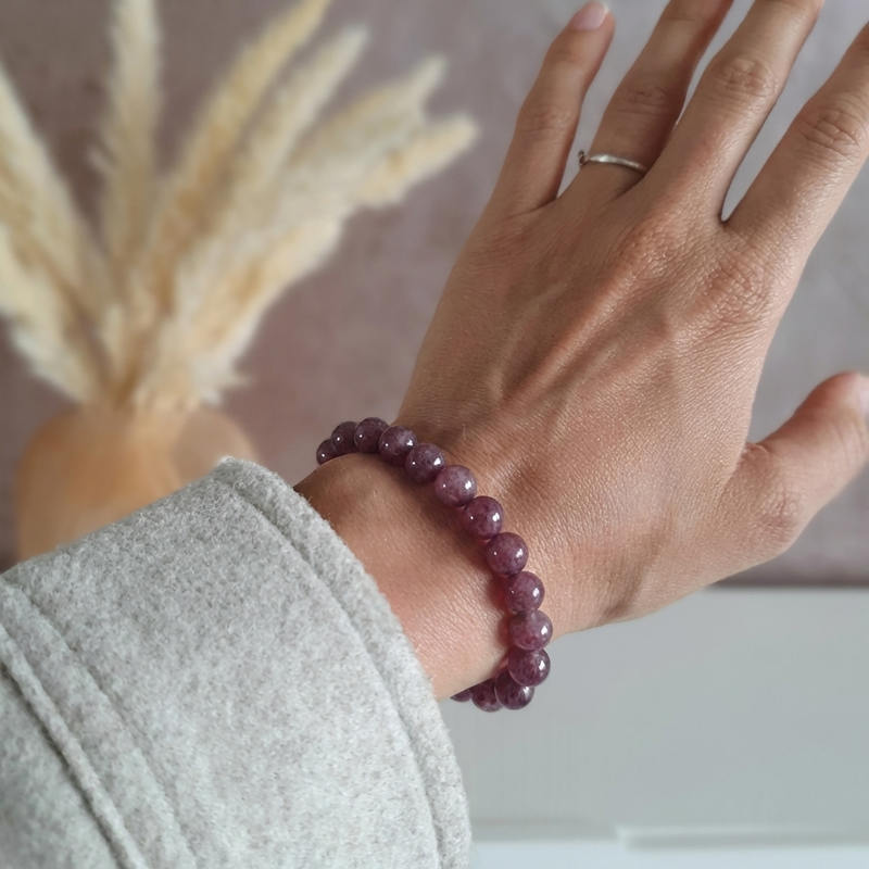 Bracelet "Éveil" en Lépidolite