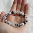 Bracelet "Purification et Protection" en Quartz & Tourmaline Noire
