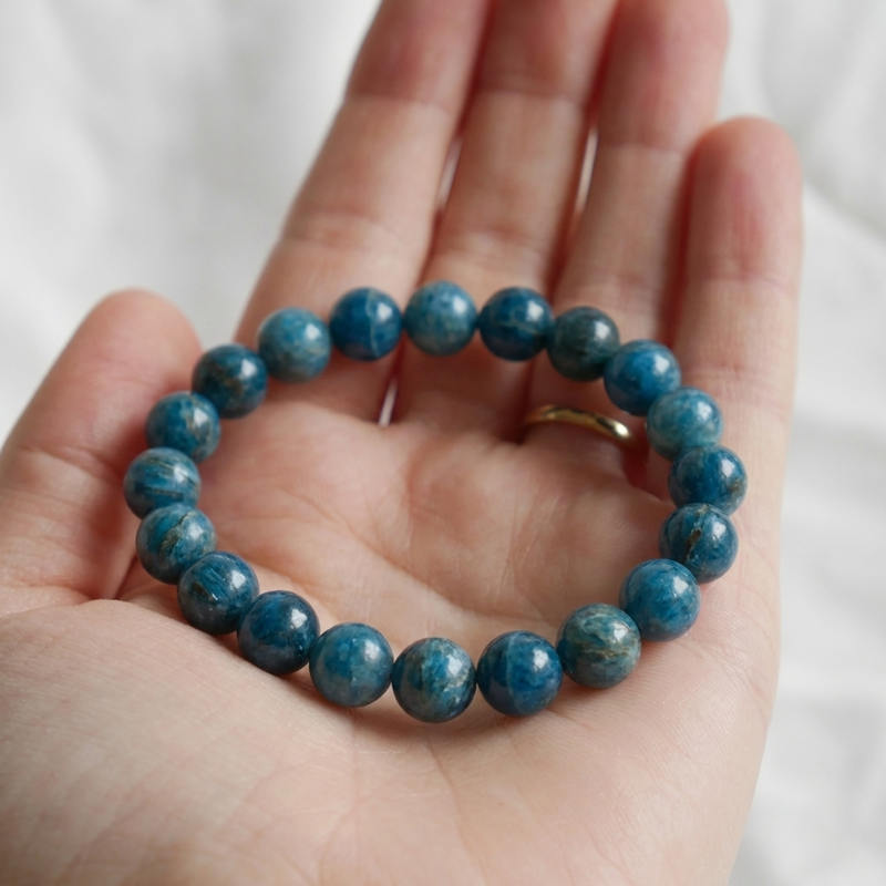Bracelet "Motivation" en Apatite Bleue
