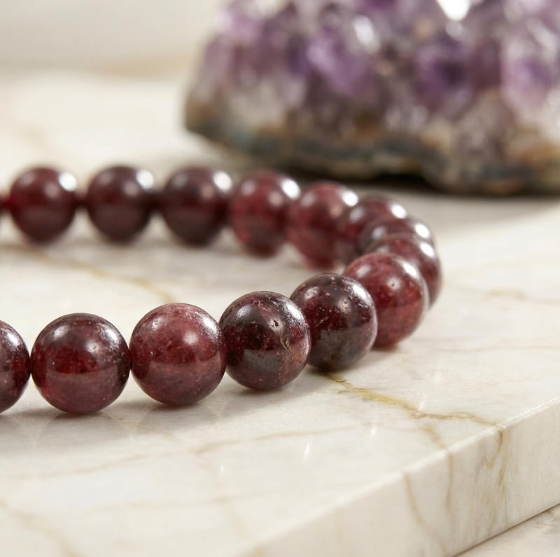 Bracelet "Assurance" en Grenat