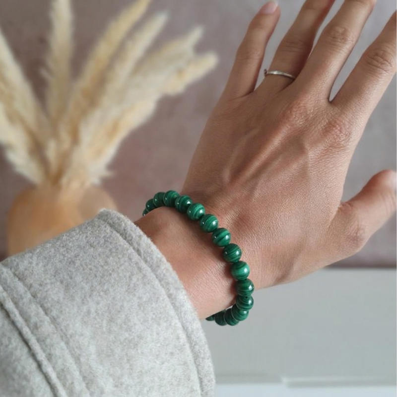 Bracelet "Paix" en Malachite