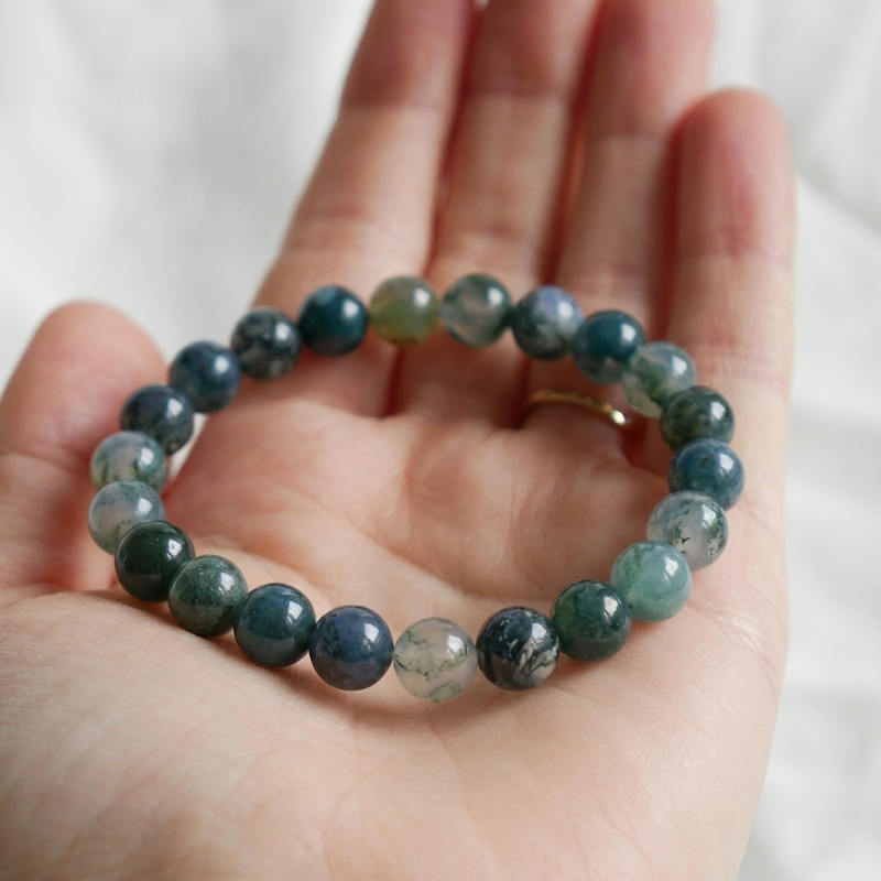 Bracelet "Courage" en Agate Mousse
