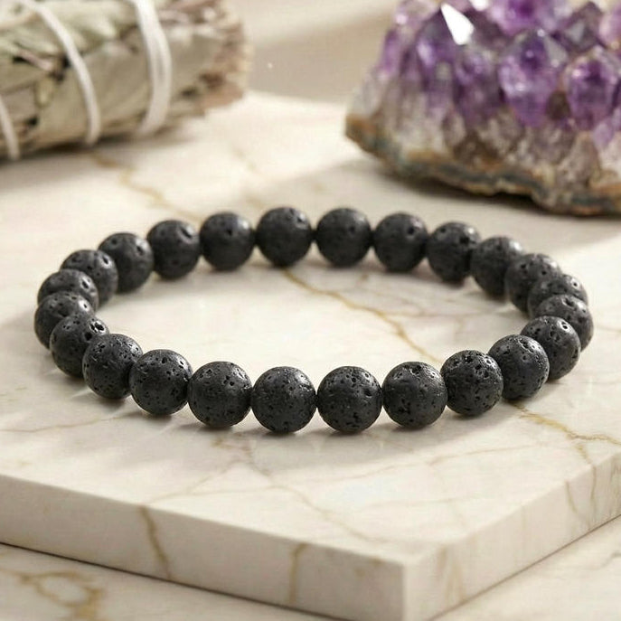 Bracelet "Reconstruction" en Pierre de Lave