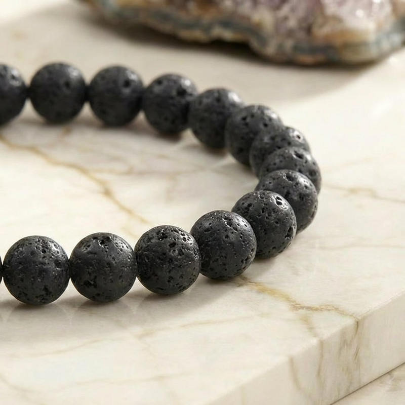 Bracelet "Reconstruction" en Pierre de Lave