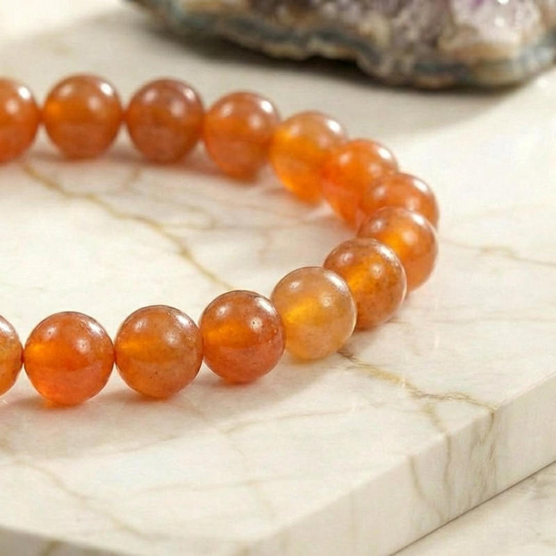 Bracelet "Ancrage Doux" en Cornaline