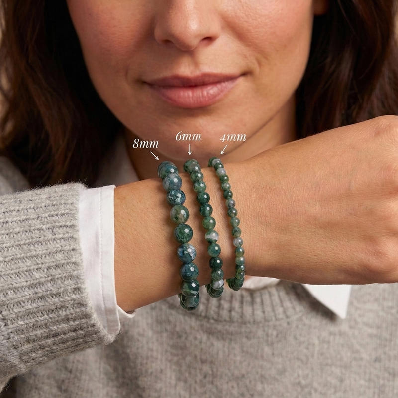 Bracelet "Courage" en Agate Mousse