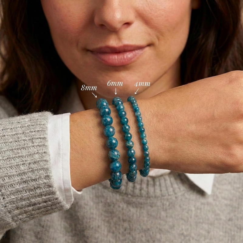 Bracelet "Motivation" en Apatite Bleue