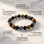 Bracelet "Protection Triple" en Hematite, Oeil-de-Tigre et Obsidienne