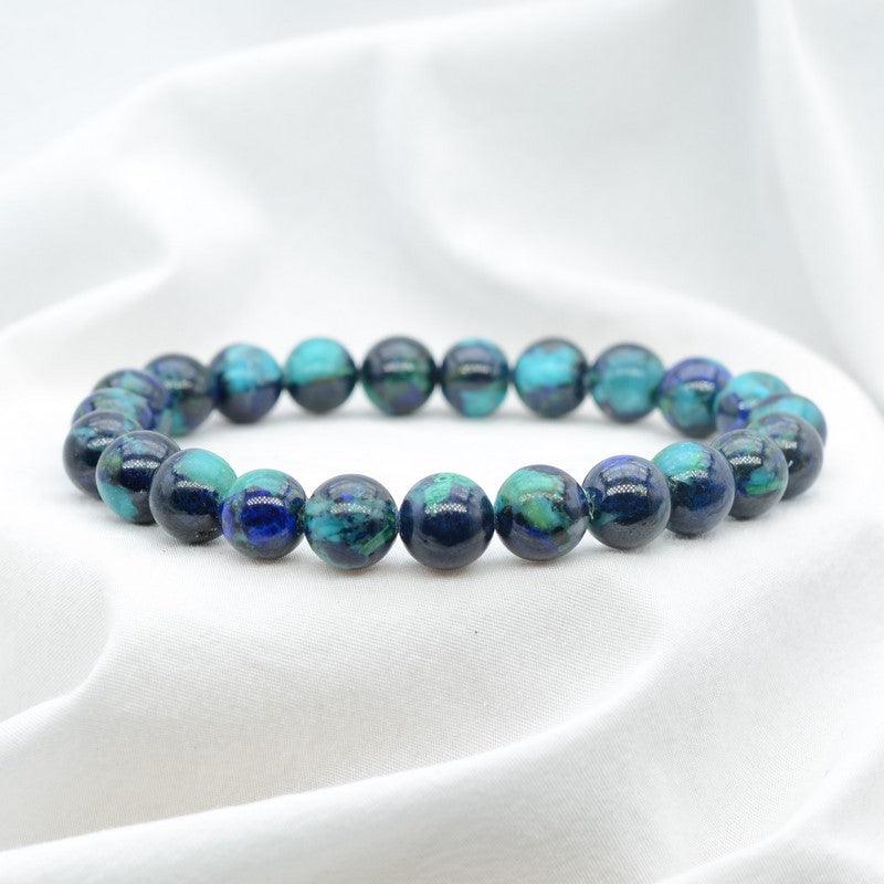 [PIÈCE RARE] Bracelet en Azurite Malachite Chrysocolle AAA - lespierresdubienetre