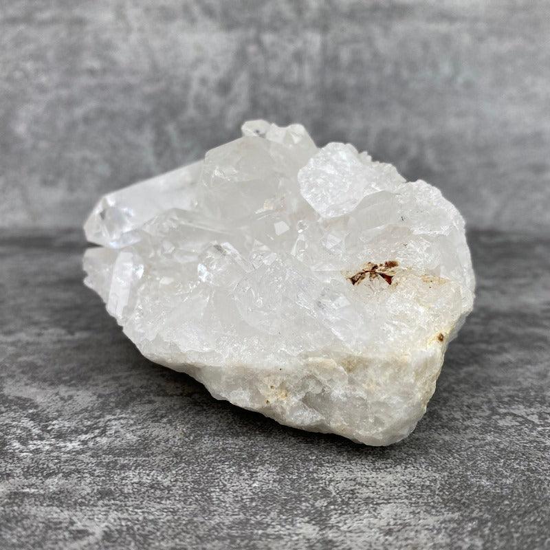 Amas de cristaux de quartz naturel de 75x65 mm, grand cristal