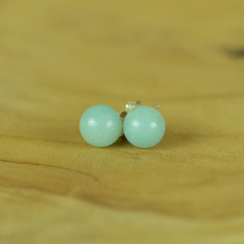 Boucles d'oreilles "Apaisement" en Amazonite (Argent 925) - lespierresdubienetre