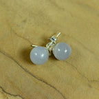 Boucles d'oreilles "Communication" en Calcédoine (Argent 925) - lespierresdubienetre