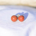 Boucles d'oreilles "Protectrice" en Jaspe Rouge (Argent 925)