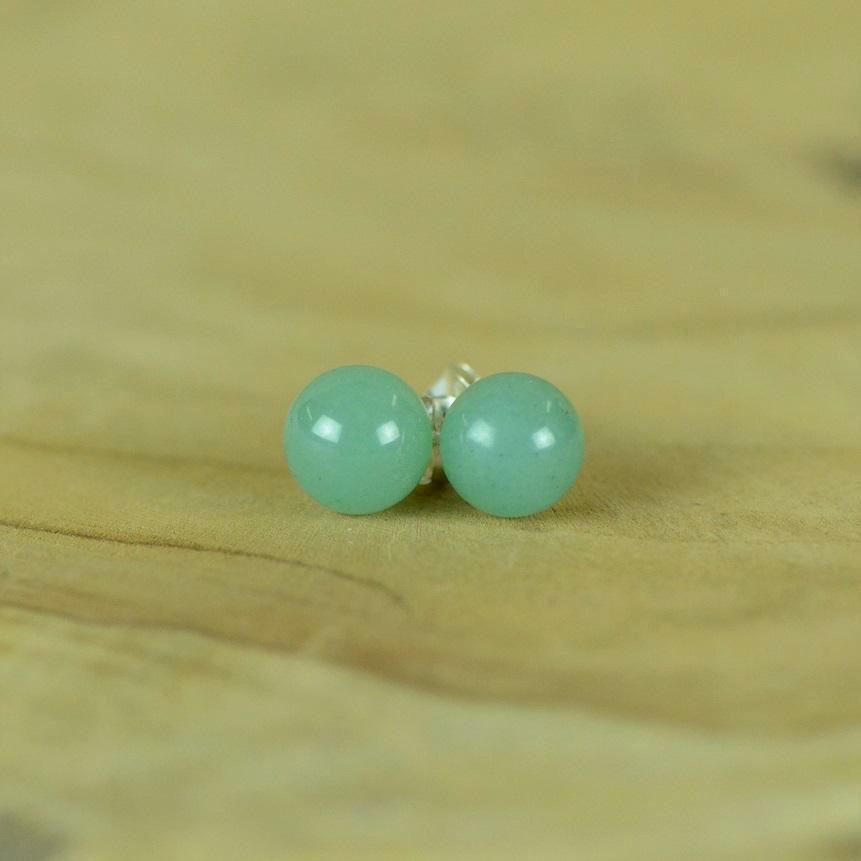 Boucles d'oreilles "Tranquillité" en Aventurine (Argent 925) - lespierresdubienetre