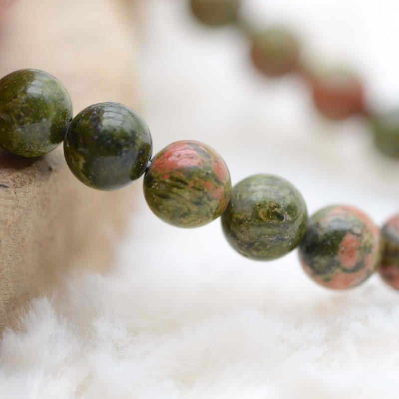 Bracelet "Apprentissage" en Unakite - lespierresdubienetre