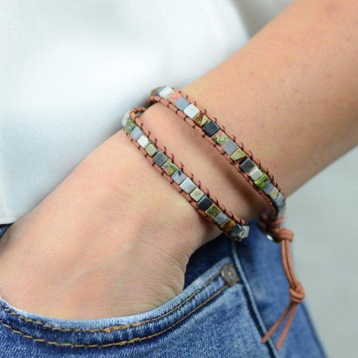 Bracelet Boho "Bien-Être" - lespierresdubienetre