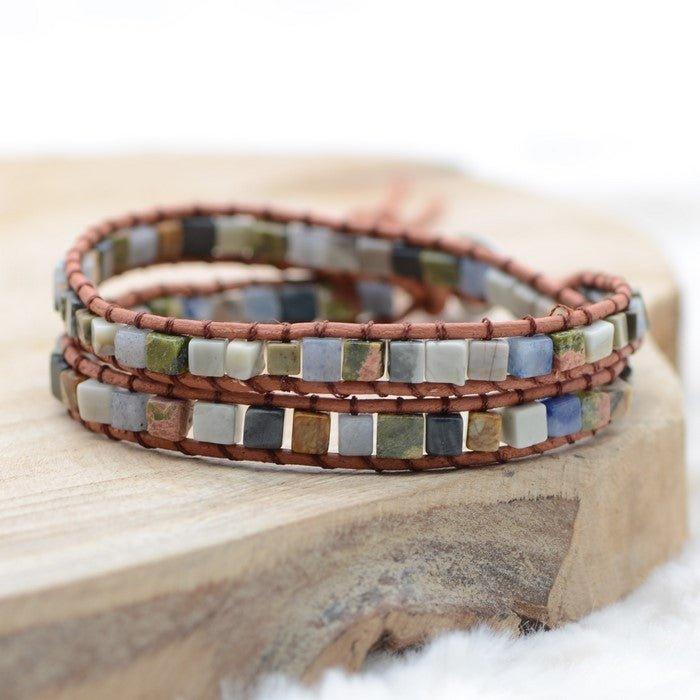 Bracelet Boho "Bien-Être" - lespierresdubienetre