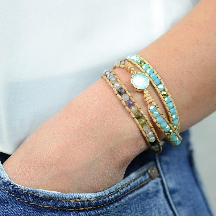 Bracelet Boho "Douceur & Apaisement" - lespierresdubienetre